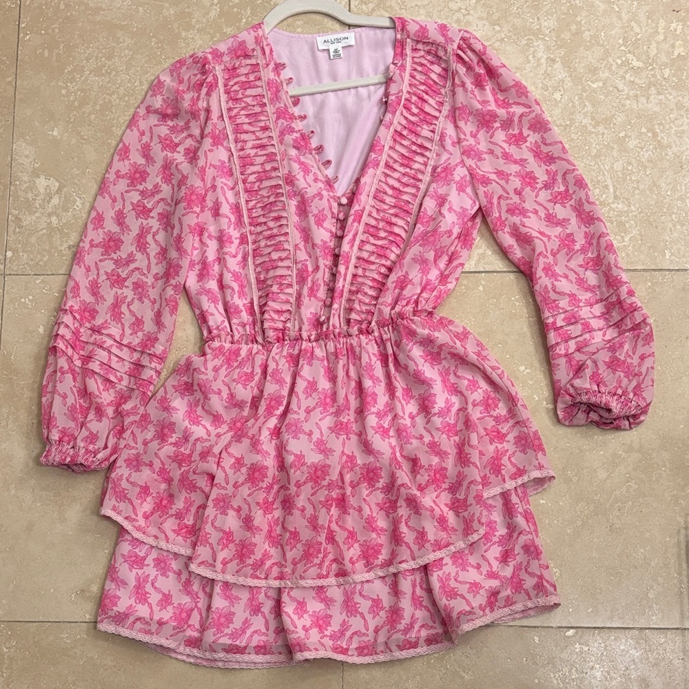 Pink Long Sleeve Dress